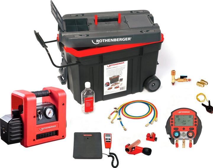 Produktbild Rothenberger Kälte/Klima-Komplettset ROCADDY 120 R32 DIGITAL bis 1 3/8 ″ 6-35 mm 230 / 50 V / Hz (1200 mm)