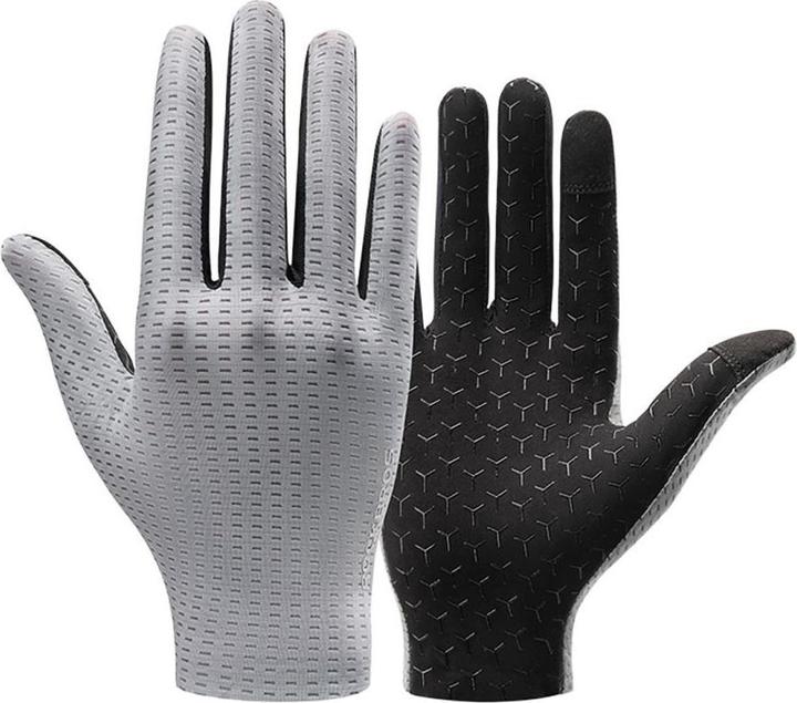 Produktbild Rockbros Breathable Full Finger Cycling Gloves, Size: L - Gray (L)