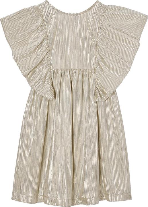 Vertbaudet Mädchen Festkleid mit Schmetterlingsärmeln aus Lamé