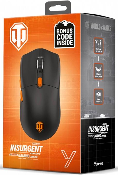 Image du produit Yenkee Souris de jeu sans fil ultralégère INSURGENT WT300 - version limitée WORLD OF TANKS (Sans fil, Filaire)