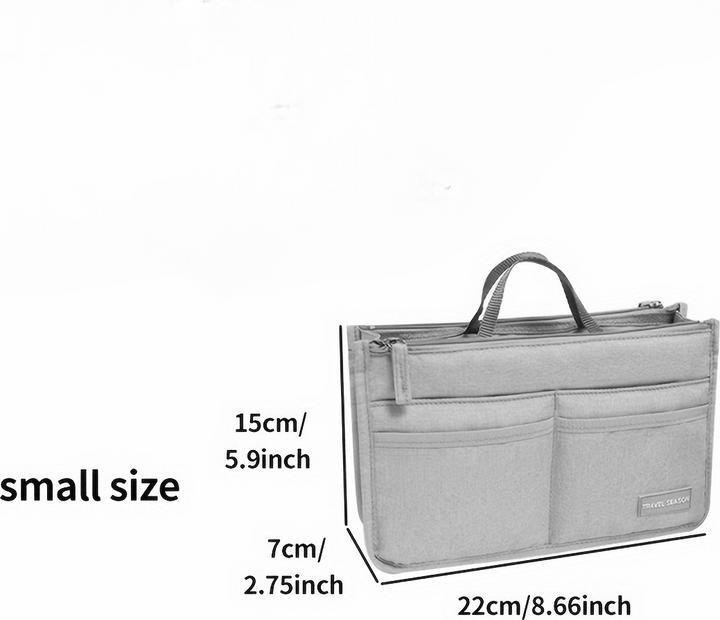 Produktbild Only-Bags.Store Multifunktionale & tragbare Aufbewahrungstasche mit doppelten Reissverschlüssen, grosse Kapazität