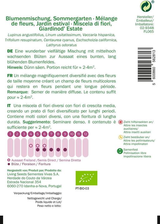 Actual product image Living Seeds Blumenmischung, Sommergarten (Bulbous plant)