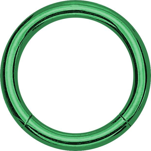 Image du produit Star Piercing Anneau segmenté vert (sans laiton, Acier chirurgical 316L)