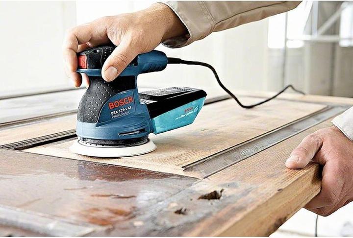 Produktbild Bosch Professional Exzenterschleifer GEX 125-1 AE, mit 3 x Schleifblatt C470, in Handwerkerkoffer (Exzenterschleifer, 250 W)