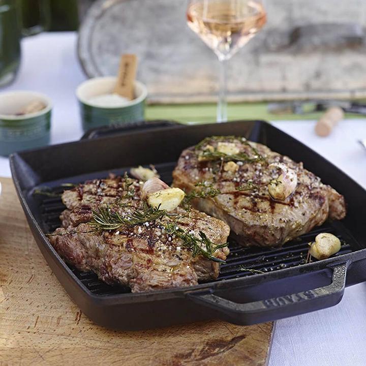 Actual product image Staub Grill pan with 2 handles (33 cm, Grill pan, Cast iron)