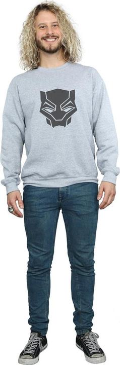 Produktbild Black Panther Schwarz auf Schwarz Baumwolle Sweatshirt (L)