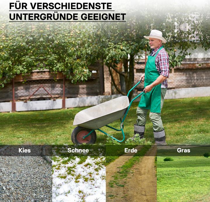 Produktbild Wiltec Rad Reifen 4.00-8 160kg Winkelventil Luftreifen Felge Ersatzrad Sackkarre (160 kg)