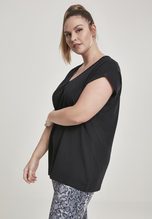 Produktbild Urban Classics Ladies Round V-Neck Extended Shoulder Tee (XXL)