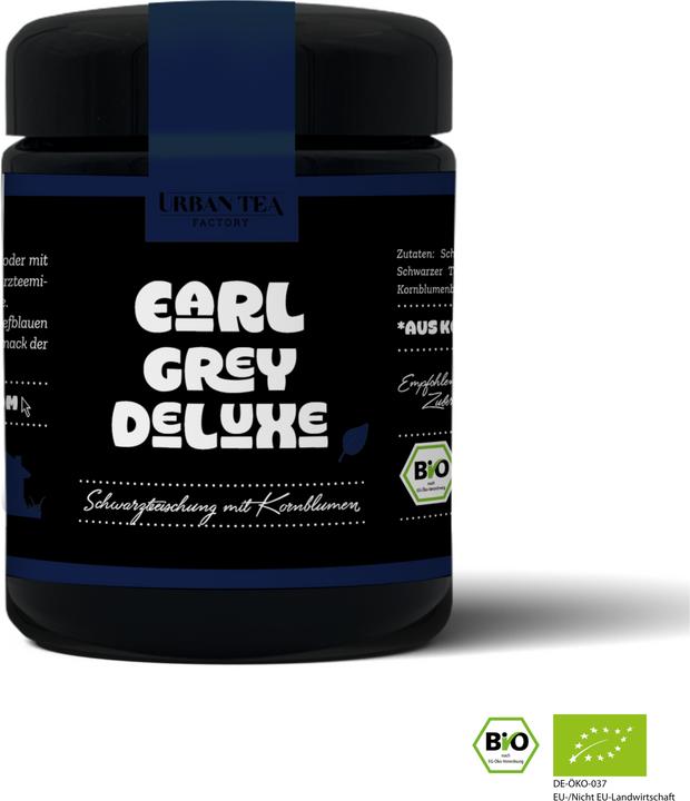 Produktbild Urban Tea Factory Earl Grey Deluxe - Schwarzteemischung mit Kornblumen - Bio Glas (50 g)