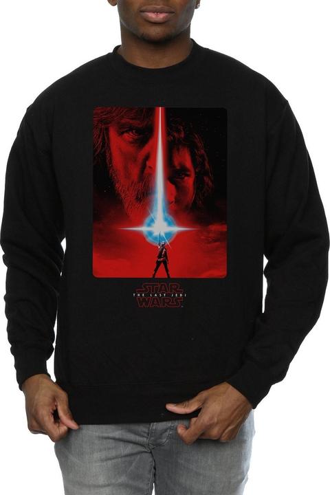 Actual product image Star Wars Mens The Last Jedi Red Poster Sweatshirt (S)