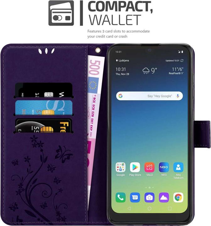 Produktbild Cadorabo Hülle für LG K40S mit Blumen Muster (Xiaomi Redmi K40s, LG K40s)