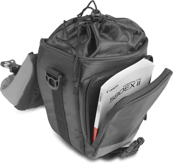Immagine prodotto mantona Borsa Premium colt nero / grigio (Borsa a tracolla per fotocamera, Kamera Bereitschaftstasche, 5.84 l)