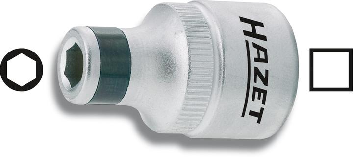 Produktbild HAZET Adapter 2250-2 ∙ Vierkant10 mm (3/8 Zoll) ∙ Sechskant6,3 (1/4 Zoll)