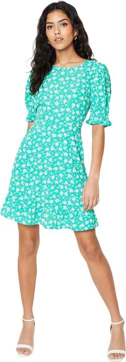 Actual product image Dorothy Perkins Womens/Ladies Floral Frill Hem Petite Mini Dress (38 D)