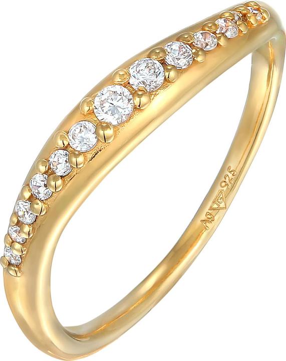 Image du produit Elli Bague zirconium Design audacieux 925 argent sterling (56, Argent 925)