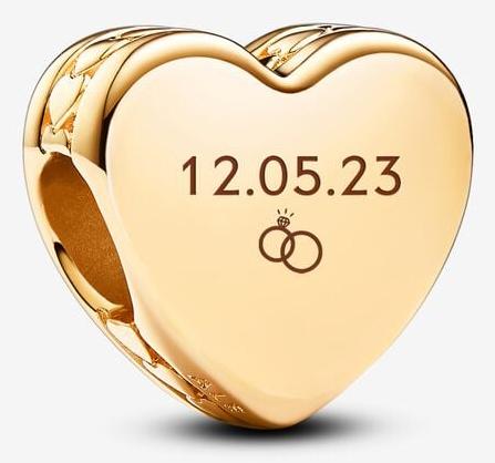 Image du produit Pandora Charm coeur (Plaqué or, Métal)