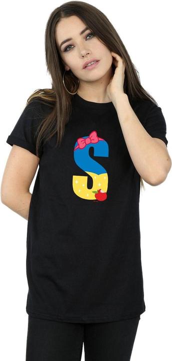 Actual product image Disney Womens/Ladies Alphabet S Is For Snow White Cotton Boyfriend T-Shirt (S)