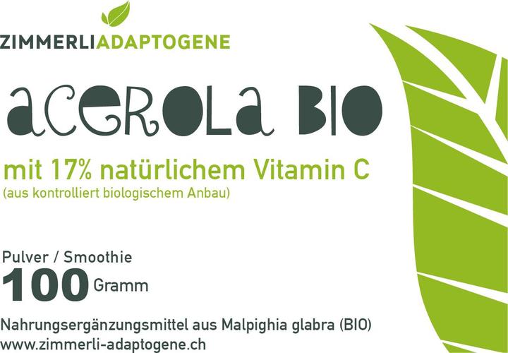 Produktbild Zimmerli Adaptogene Acerola Pulver (BIO) (1 Stück, Pulver, 100 g)