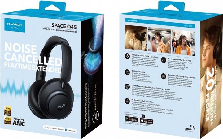 Image du produit soundcore Space Q45 (ANC, 65 h, Filaire, Sans fil)