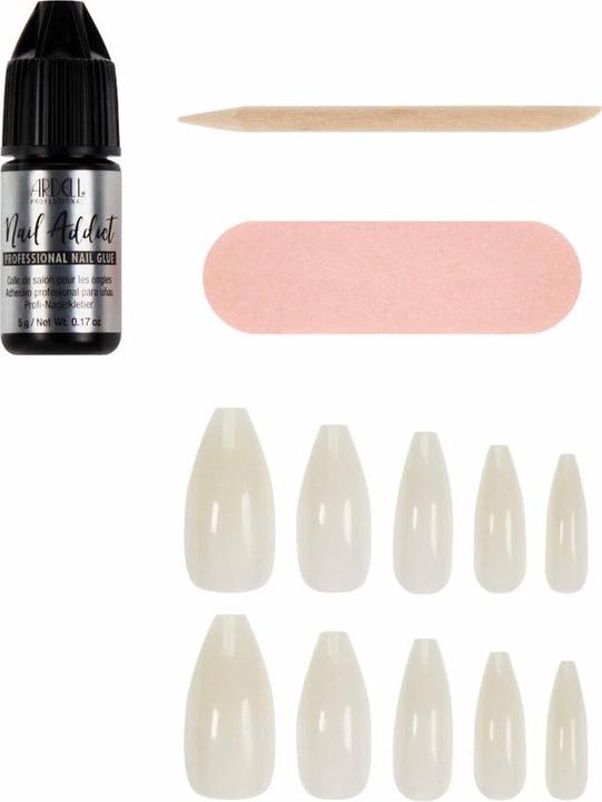 Produktbild Ardell Nail Addict Natural Multipack Ballerina Long 108 Stk (White)