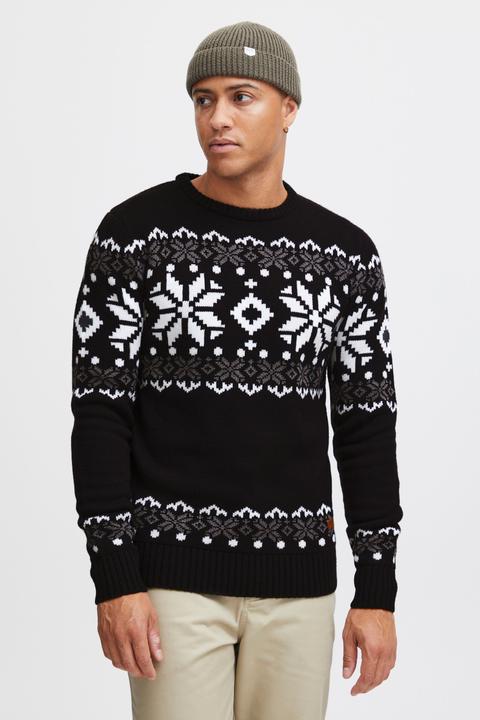 Actual product image Solid Norwig Men's Jumper Chunky Knit Pullover With Crew Neck (XL)