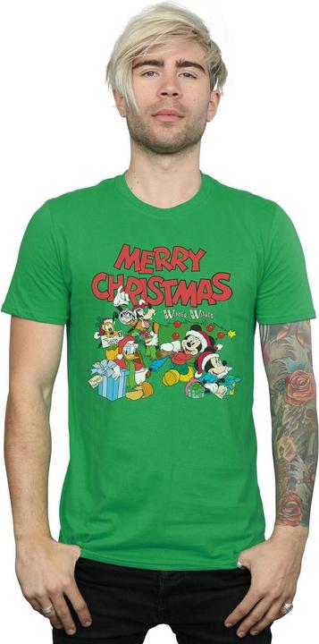 Actual product image Disney Mens Mickey And Friends Winter Wishes T-Shirt (S)