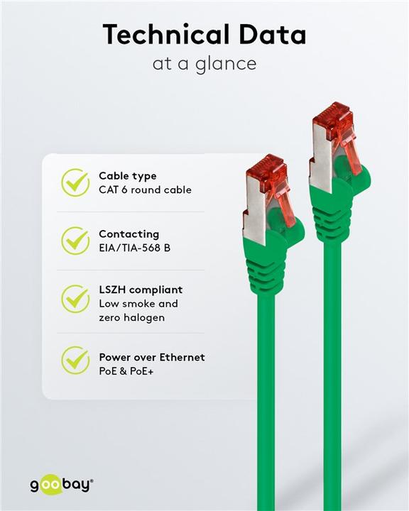 Produktbild Goobay Netzwerkkabel (S/STP, CAT6, 3 m)
