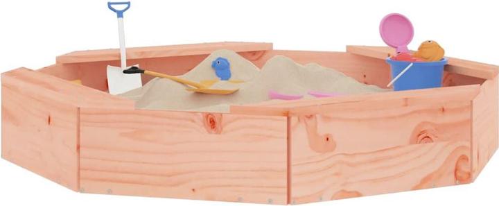 Produktbild VidaXL Sandkasten mit Sitzen Achteck Massivholz