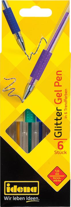 Produktbild Idena Glitter Gel Pen 6er (Mehrfarbig, 6 x)