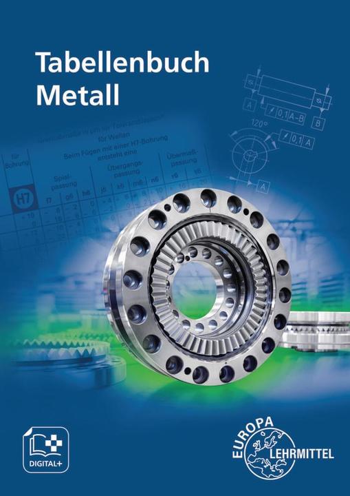 Actual product image Tabellenbuch Metall (German, Roland Kilgus, Falko Wieneke, Stefan Oesterle, Andreas Stephan, Roland Gomeringer, Volker Menges, Thomas Rapp, Claudius Scholer, Andreas Stenzel, 2022)