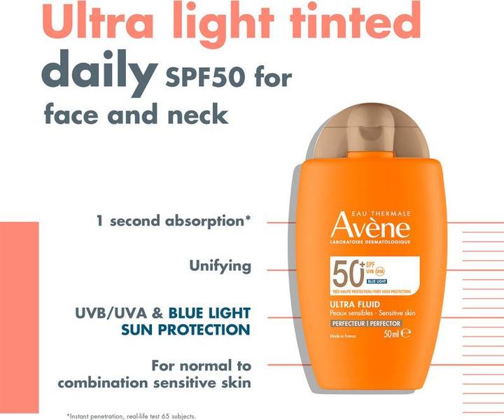 Immagine prodotto Avène Ultra Fluid Perfector (Crema solare viso, SPF 50+, 50 ml, 69 g)