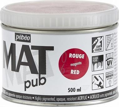 Actual product image Pebeo Acrylic Mat Pub (Magenta, 500 ml)