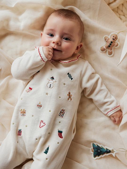 Immagine prodotto Vertbaudet Baby Samt-Strampler mit Weihnachts-Stickereien Oeko-Tex (50)