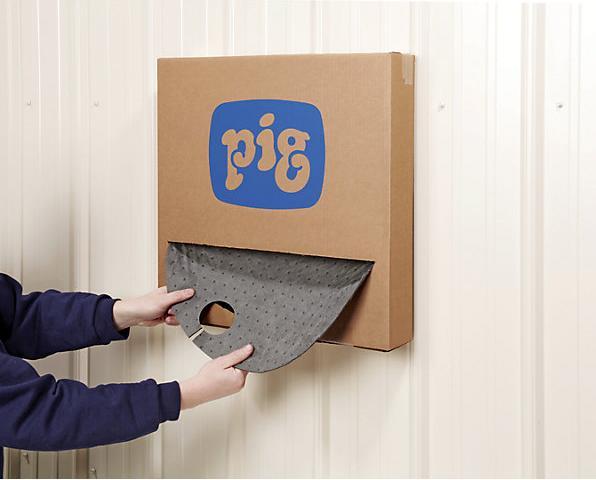 Actual product image New Pig Universal absorbent sheeting 210 l drum lid matting, pack of 25, Ø 560 mm. (25 pcs.)