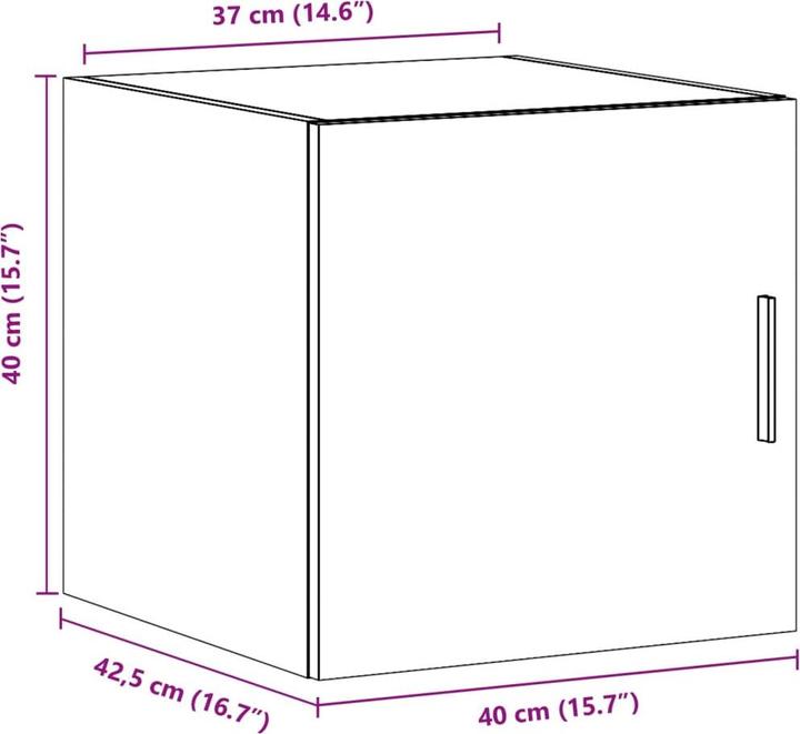 Produktbild VidaXL Wandschrank (40 x 42.5 x 40 cm)