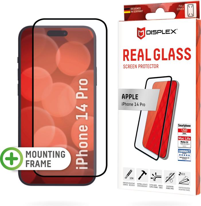 Produktbild Displex Real Glass, Full Cover Panzerglas (1 Stück, Apple iPhone 14 Pro)