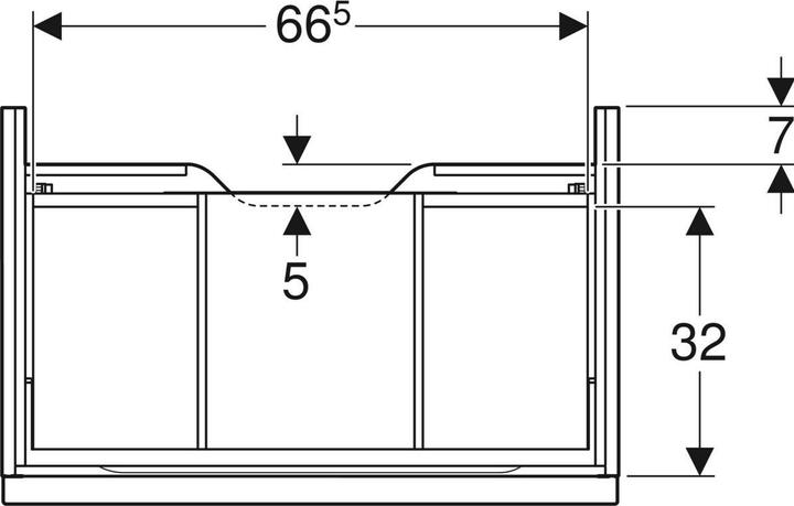 Produktbild Geberit iCon Unterschrank für Waschtisch, 1 Schublade, 74x24,7x47,6 cm, 502311 (74 x 47.5 x 25 cm)