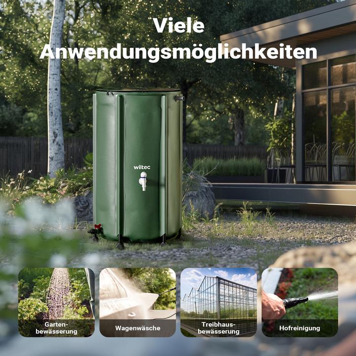 Image du produit Wiltec Tonneau de pluie pliable 250l tonneau d'eau de pluie réservoir d'eau (250 l)