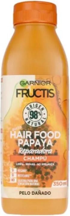 Produktbild Garnier Fructis Hair Food Papaya Repair Shampoo 350 ml (350 ml, Flüssiges Shampoo)