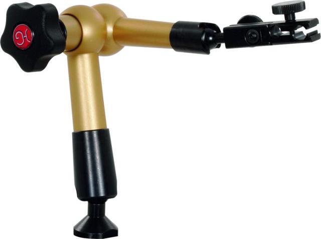 Produktbild HG Hydraulisches Messstativ-Gestänge (ohne Fuss) mit mechanischer Feineinstellung am Uhrenhalter, Au (22 cm)