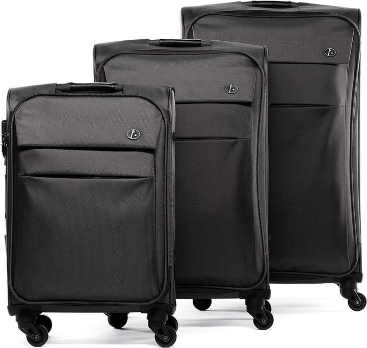 Produktbild Fergé Kofferset 3-teilig, Schwarz (100 l, L (90 - 115l))
