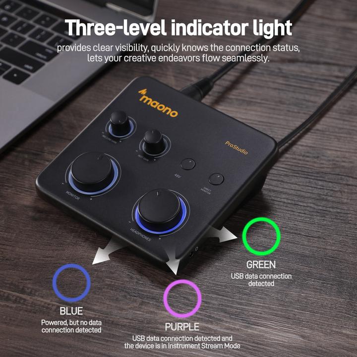 Actual product image Maono PS22 LITE Audio Interface (USB)