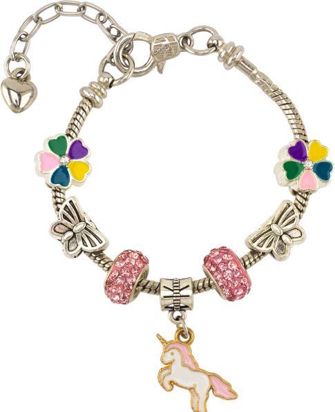 Ulysse Couleurs d'Enfance Sehr schönes Armband mit Einhorn Motiv (Metall)