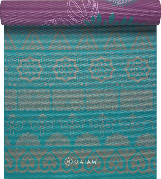 Actual product image Gaiam Reversible Kiku Yoga Mat 6mm,d design (6 mm)
