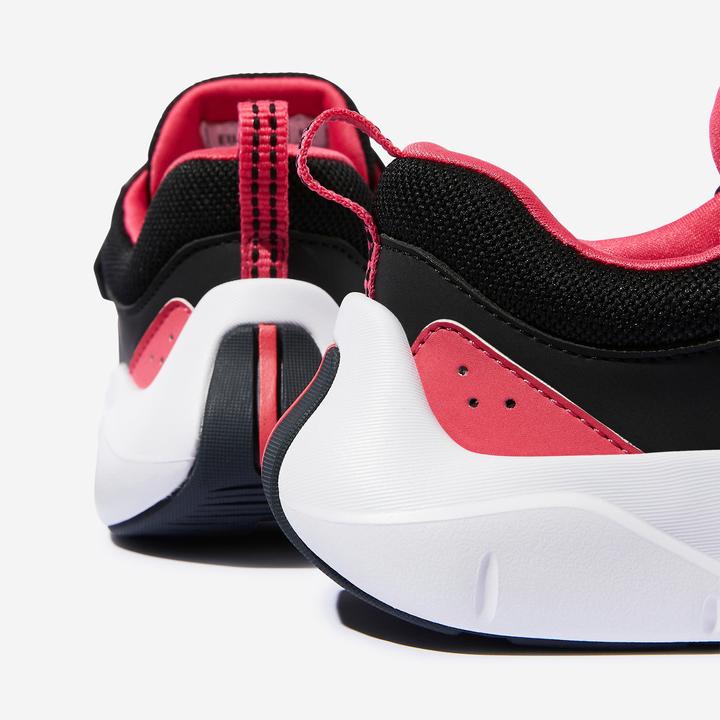 Produktbild Decathlon Turnschuhe Kinder elastische Schnürsenkel Klett - Playful Fast schwarz/rosa (31)