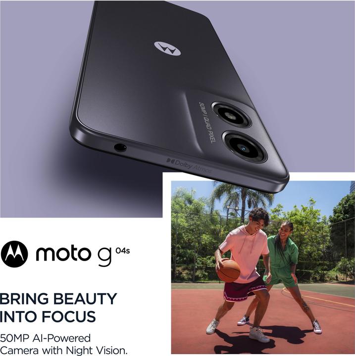 Image du produit Motorola moto g04s (64 Go, Concord Black, 6.60", Double SIM, 50 Mpx, 4G)