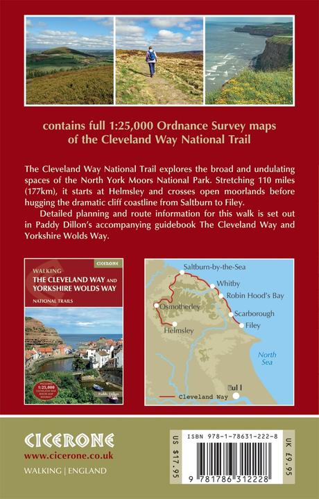 Produktbild The Cleveland Way Map Booklet (Englisch, Paddy Dillon, 2024)