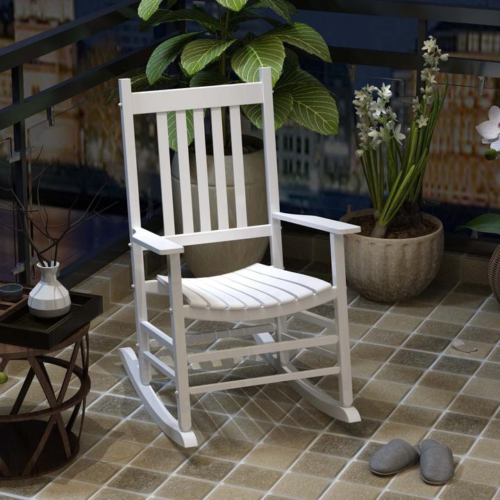 Actual product image Outsunny Rocking Chair with Armrest