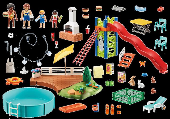 Image du produit Playmobil Fête de la piscine avec toboggan (70987, Playmobil City Life)