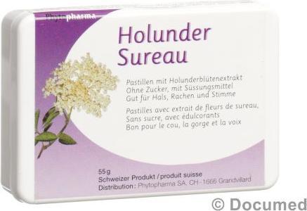 Produktbild Phytopharma Holunderblüten Pastillen (40 Stück, Pastillen, 55 g)